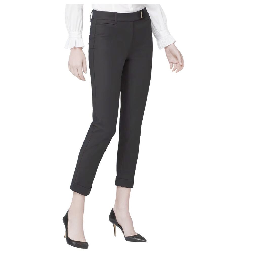 White House Black Market Slim Crop Pants Size 4 Cuffed Workwear